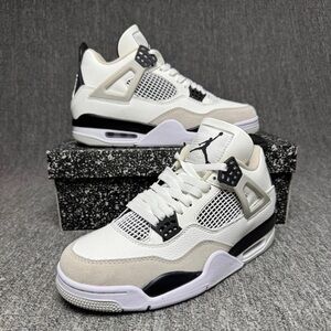 Nike Air Jordan 4 Retro GS Military Black Men's Shoes